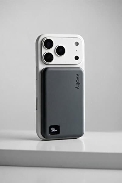 Volty MagSafe Powerbank 10000 mAh | 15W Kablosuz, 20W PD Hızlı Şarj, Dijital Ekran, 180g (V0601004)