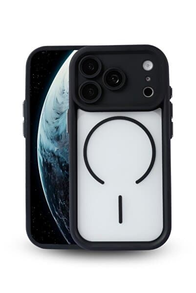 Vissona iPhone 17 Pro Kılıf – Kamera Korumalı – MagSafe Uyumlu – Siyah Renk – Mat Silikon Telefon Kılıfı