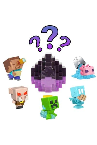 Mattel Minecraft Mini Mode Spawn Egg Sürpriz Figür Paketi HXT64 - Koyu Mor-Açık Mor