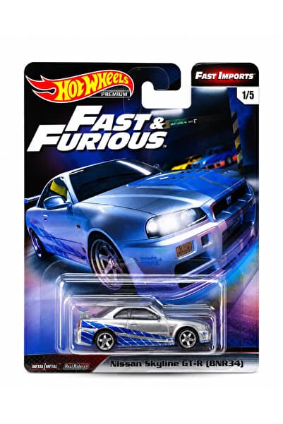 HOT WHEELS Nissan Skyline GT-R BNR34 1/5 Metal Model Araç