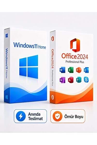 PintiGames Windows11 Home + Office2024 Pro Plus Lisans Anahtarı 32&64 Bit Online Etkinleştirme Ömür Boyu