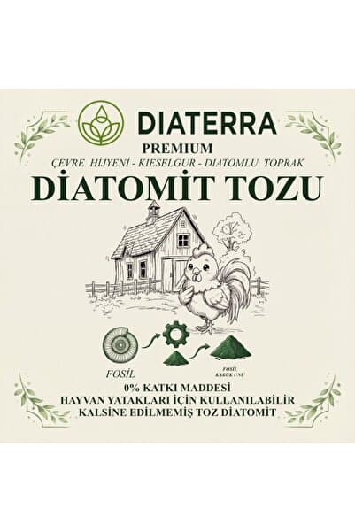 Diaterra süper kümes bit ve pire altlığı saf diatom tozu EKONOMİK paket 4'lü (40kg) GIDA SINIFI AMORF SİLİS