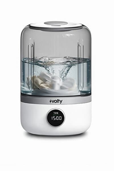 Volty Mini Çamaşır Makinesi Şarjlı Taşınabilir | 4000mAh, 1.2L, Ultra Hafif, Bebek Kıyafetleri Uygun, LED Ekran
