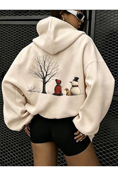 Moda Trendi Unisex Snowy Friends Sweatshirt Hoodie