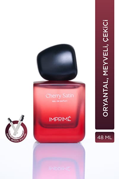 Imprime Cherry Satin EDP Kadın Parfüm 48 ML | Oryantal & Meyveli | Kiraz, Kaşmir, Misk, Vanilya, Amber