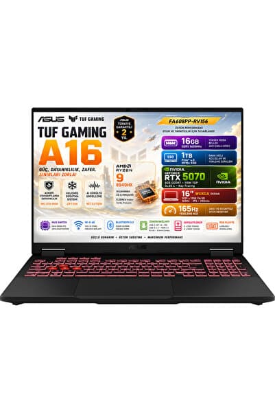 ASUS TUF Gaming A16 FA608PP-RV156-Gaming AMD Ryzen 9 8940HX 16GB 1TB SSD RTX 5070 8GB 16" FHD+ WUXGA Fdos