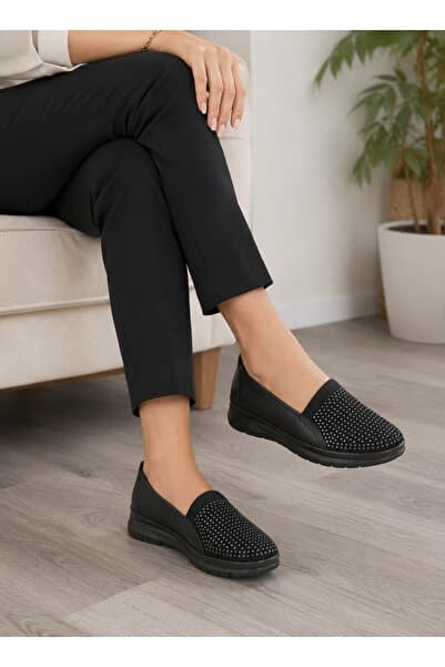 CookaShoes Kadın Comfort Taşlı Ayakkabı – Şık Detaylı Günlük Ayakkabısı – Rahat ve Konforlu