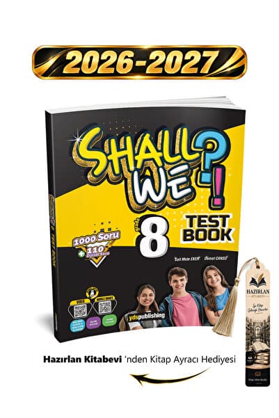 yds publishing YdsPublishing 8. Sınıf LGS Shall We Test Book 2026-2027 | HAZIRLAN KİTABEVİ Kitap Ayracı Hediyeli