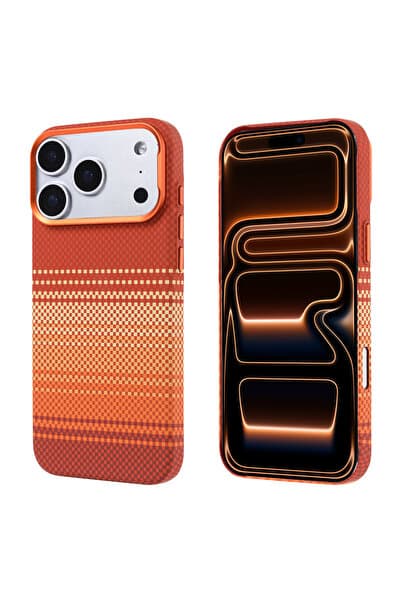 Zore iPhone 17 Pro Max Kılıf Ultra İnce Magsafe Karbon Fiber Görünümlü İnce Hafif Marçev