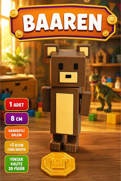 YAGLİZ Super Bear Adventures Süper Ayı 3D Figür Oyuncak 8 CM