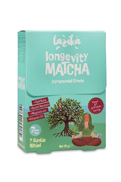 LAZİKA Ritual Matcha 7 Saşe (35 g) - Seremoni Matchası, Doğal Aroma, MPC80 Süt Proteini, Hindiba Lifi