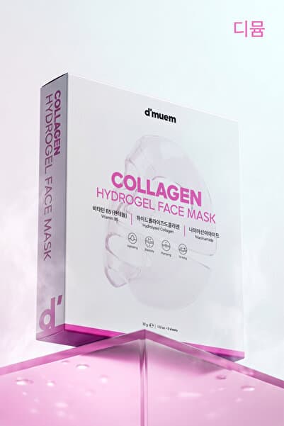 d'muem COLLAGEN HYDROGEL FACE MASK 5 PCS - Dolgunluk + Elastikiyet + Sıkı görünüm