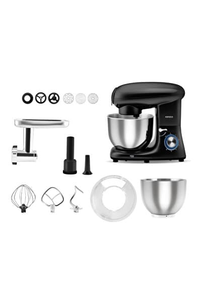 Karaca Multichef Stand Mikser ShinyBlack Mutfak Şefi 1900W 5,5L Kıyma Çekme/Sucuk-Sosis/İçli Köfte Aparatlı