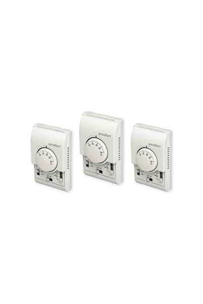 smallart TR-110M Mekanik Fancoil Termostatı 3'lü Set 2/4 Borulu 3 Kademe Fan 3 Adet