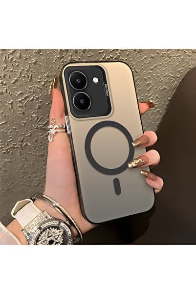 quırkshıeld Vivo Y36 4G/5G Uyumlu Şık Minimal Halka Desenli Telefon Kılıfı, Mıknatıslı Değildir