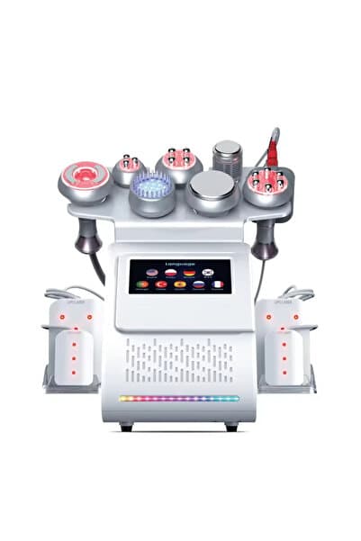 Zeelux Profesyonel 9'u 1 Arada Kavitasyon Cihazı RF Radyofrekans 80K Ultrasonik Kavitasyon EMS Vakum Soğuk Çekiç LED Yüz ve Vücut Bakım Makinesi