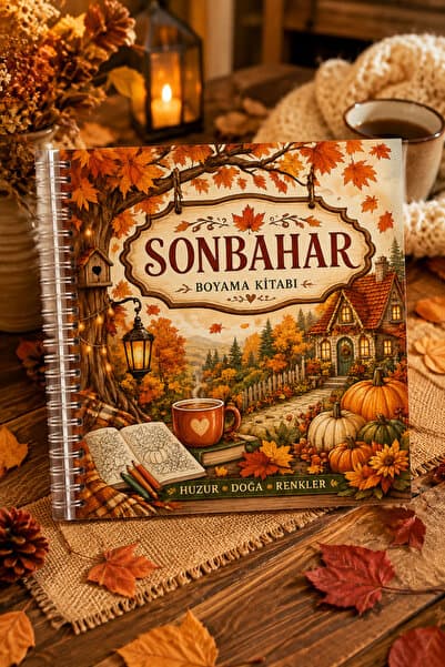 Z&R CRAFT SONBAHAR YETİŞKİN BOYAMA KİTABI - 35 YAPRAK 35 GÖRSEL - SPİRALLİ