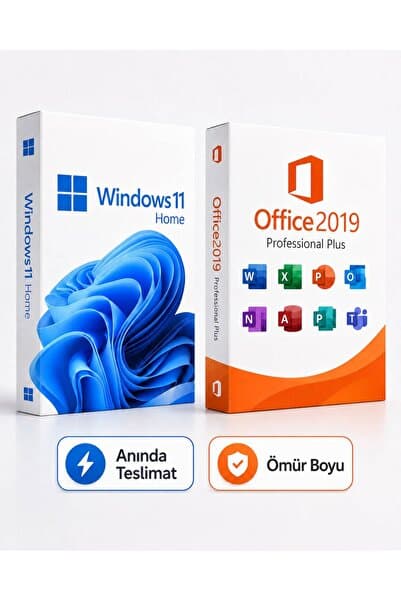 PintiGames Windows11 Home + Office2019 Pro Plus Lisans Anahtarı 32&64 Bit Online Etkinleştirme Ömür Boyu