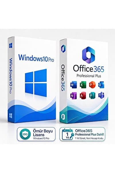 PintiGames Windows10 Pro + Office365 1 Yıl Üyelik ve Süresiz Lisans Paketi Dijital Teslim