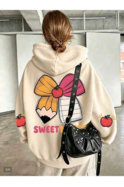 Moda Trendi Unisex SWEET NOTES Sweatshirt Hoodie