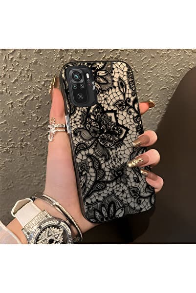 CASEVIBE Redmi Note 10 4G/Note 10S Uyumlu Dantel Çiçek Desenli Estetik Şık Koruyucu Telefon Kılıfı