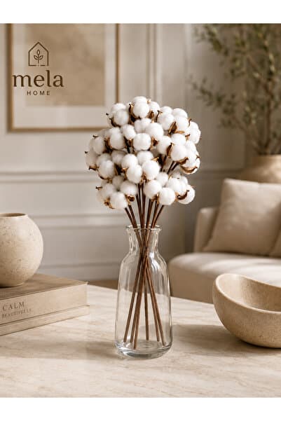 MELA Dekoratif Pamuk Dalı 35cm 10lu - Home