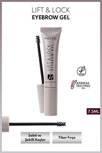 Note Cosmetics Lift & Lock Eyebrow Gel Şeffaf Kaş Sabitleyici Jel Wax