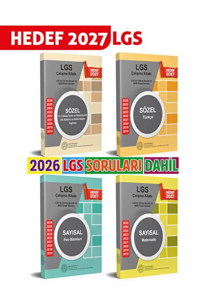 Kurul Yayıncılık 2027 8.Sınıf LGS Çıkmış Sorular ve MEB Örnek Soruları Çalışma Kitabı 4lü Set (2026 LGS Soruları Dahil)