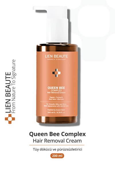 Lien Beaute Kraliçe Arı Tüy Dökücü ve Pürüzsüzletirici Krem Unisex Papaya Zerdeçal Allantoin Shea Butter