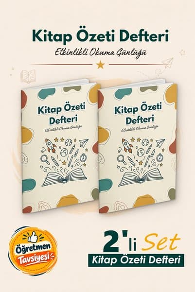 merkez akademi yayıncılık Kitap Özeti Defteri - Etkinlikli Okuma Günlüğü | 2'li Set