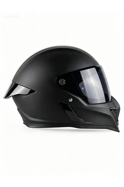 Rivox RX MAT SİYAH KASK ŞEFFAF(+1 SİYAH ) VİZÖRLÜ