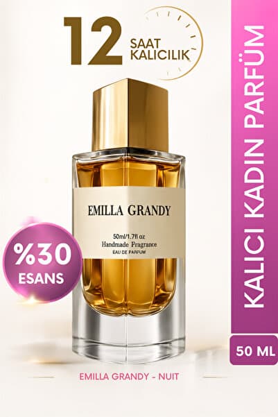 EMILLA GRANDY Nuit Kadın Parfümü 50 ml EDP Body Mist Etkili | Feromon Parfüm Kadın | Amber Kalıcı