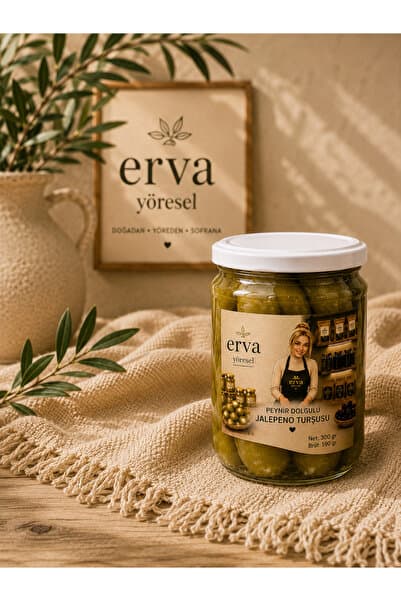 Genel Markalar Peynir Dolgulu Jalapeno Biber Turşusu 500 gr (ZEYTİNYAĞLI - Orta acı)