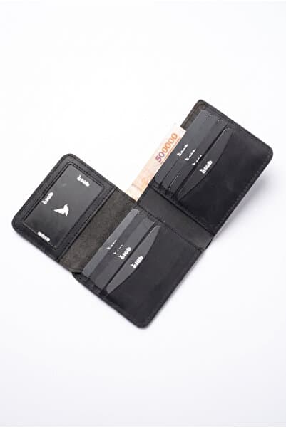 BeeBlack %100 Hakiki Dana Derisi Erkek Cüzdan Çerçeve Gözlü Minimal erkek cüzdanı