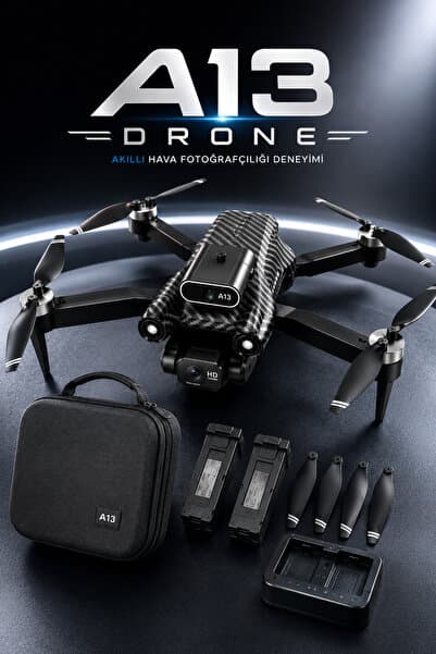 Happy Owl A13 1080P HD Kameralı Katlanabilir Drone – 2 Yedek Batarya, Yedek Kanat ve Taşıma Çanta Hediyeli
