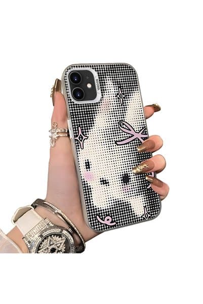 ucuc iPhone 12/12 Pro Uyumlu Sert Akrilik Arka Silikon Kenar Lens Koruma Kılıf