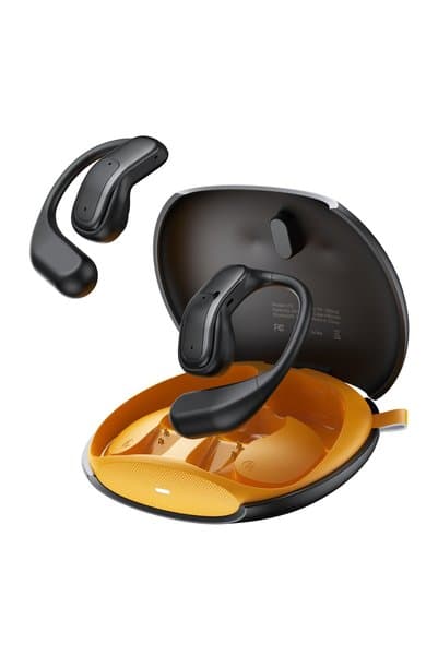 Juo JT3 Bluetooth 6.0 Open Ear OWS Kablosuz Bluetooth Kulaklık 14.2mm Sürücü Kulak Kancalı Açık Spor Kulaklığı 90 saat Pil Ömrü Siyah
