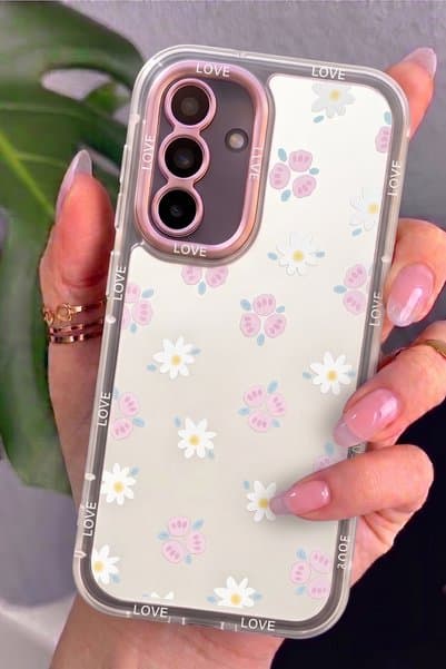 Rivor Samsung Galaxy S25 FE Uyumlu Kılıf Kamera Korumalı Aynalı Desenli Parlak Lüks Renkli Sert Kapak