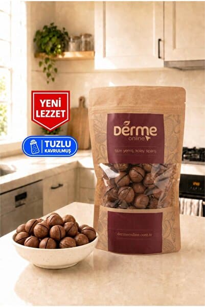 Derme Kabuklu TUZLU Kavrulmuş Makademya Fındığı 500 g