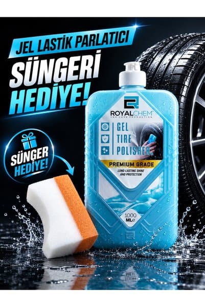 ROYALCHEM CAR CARE PRODUCTION 1000 ML Jel Lastik Parlatıcı