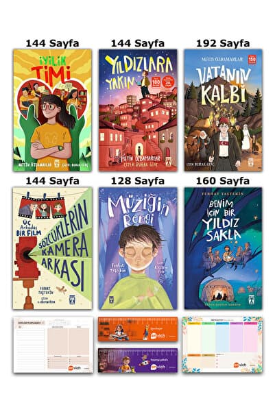 İlk Genç Timaş Benim için Bir Yıldız Sakla - Vatanın Kalbi - Müziğin rengi - Yıldızlara Yakın - İyilik Timi Sözcükler Set 6 Kitap