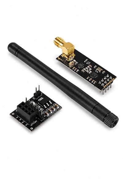 Genel Markalar NRF24L01 + PA+LNA 2.4GHz Kablosuz RF Modül Seti Antenli ve Adaptör Kartlı