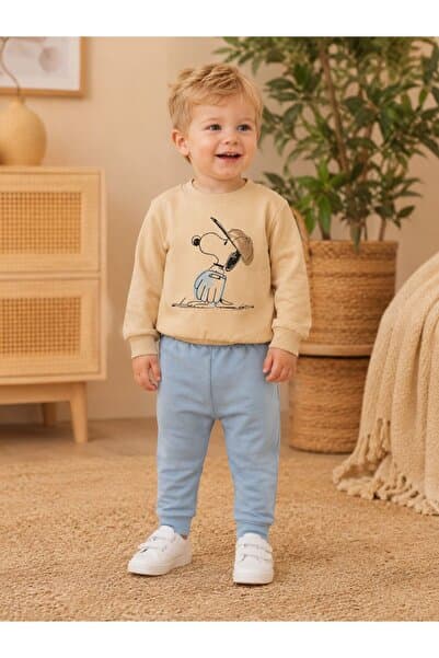 Organic Product DimpleBaby Bebek Karakter Baskılı Günlük Eşofman Takımı 0-24 Ay