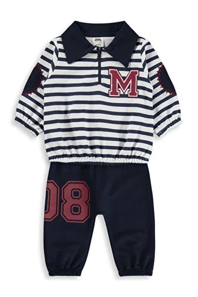 Civil Baby M Nakışlı 6-18 Ay Takım - Lacivert
