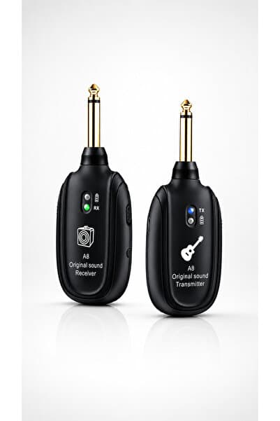 ULTRATEKNO A8 Kablosuz Gitar Sistemi Type-C Şarjlı 6.35 mm Verici Alıcı Elektro Gitar Bas Enstrüman Aktarıcı