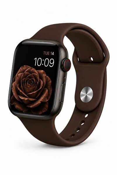 Alstrap Apple Watch 12-11-10(42mm) 9 8 7 (41mm) 6 5 4 SE(40mm) Uyumlu Silikon Kordon Kayış
