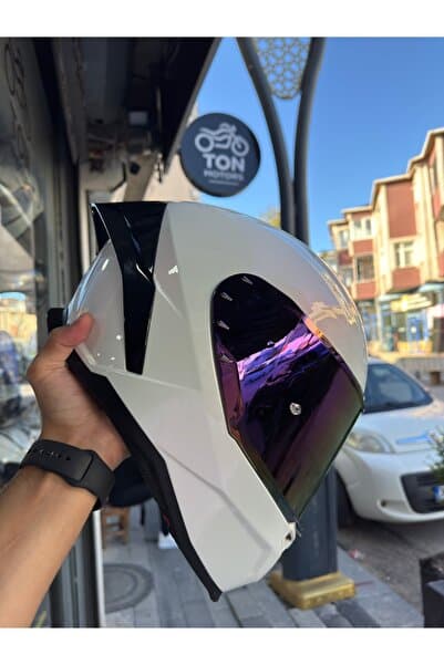 Sway 867 Pink White Full Face Kask Ece 22.06 Sertifika ABS Çift Kabuk