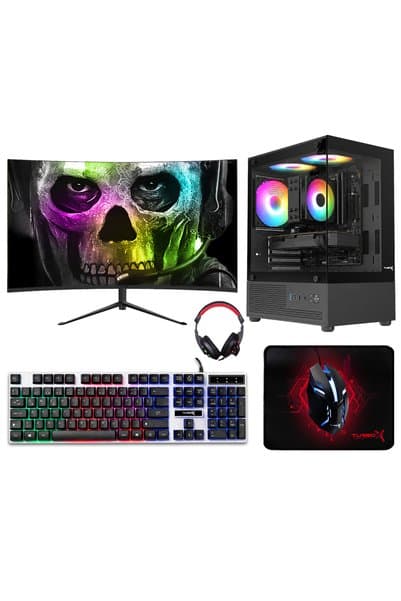 TURBOX Tx9522 i5 9400F 16GB Ram 512GB SSD 8GB RX580 23.8 Curved Oyuncu Masaüstü Oyun Oem Paket