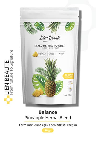 Lien Beaute Bromelain Ananas Içeren Doğal İçerikli Detoks Form Çayı Tozu 1 Aylık Kullanım