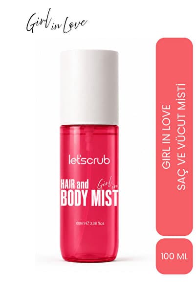 LET'SCRUB Girl in Love Saç ve Vücut Misti +8 Saat Kalıcı Kokulu 100 ml | Hair and Body Mist